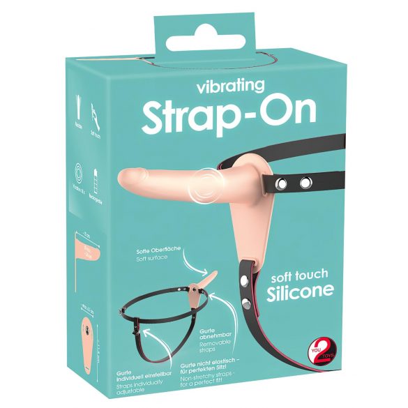 You2Toys - Vibrador strap-on recargable (natural)