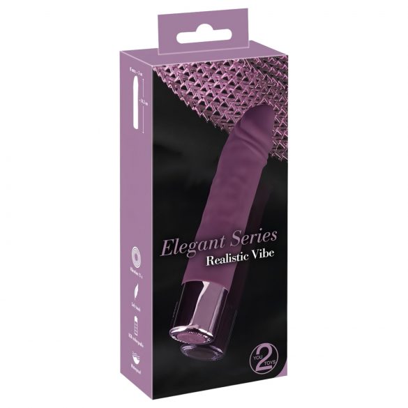 Vibrador realista elegante - Recargable y resistente al agua (lila)