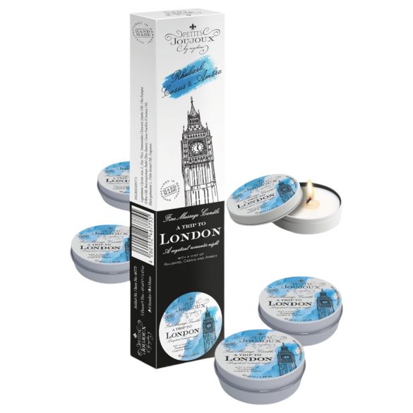 Petits Joujoux London vela de masaje - ruibarbo-ámbar (5x43ml)