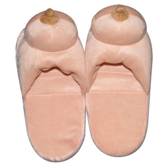 Pantuflas de felpa - forma de pecho