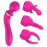 Solitaria - Masajeador 2 en 1 y vibrador G-spot con cabezales intercambiables (rosa)