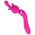 Solitaria - Masajeador 2 en 1 y vibrador G-spot con cabezales intercambiables (rosa)