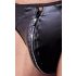 Tangas brillantes con strass negro y cremallera - 2XL