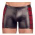 Boxer negro con cremalleras y detalles rojos