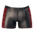 Boxer negro con cremalleras y detalles rojos - M