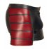 Boxer negro con cremalleras y detalles rojos - L