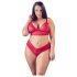 Cottelli Tallas Grandes - Conjunto de Sujetador de Encaje Suave (Rojo) - 4XL