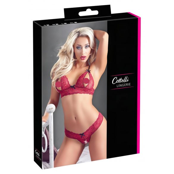 Cottelli - Conjunto de encaje rojo seductor