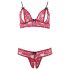 Cottelli - Conjunto de encaje rojo seductor - M