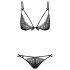 Obsessive Intensa - Set de sujetador doble cinta (negro)