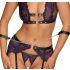 Cottelli Bondage - Conjunto de Lencería con Esposas (Negro-Morado) - M