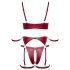 Conjunto Brillante Cottelli Bondage - Sujetador y Esposas (Rojo)