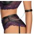 Cottelli Bondage - Conjunto de sujetador y esposas (negro-morado)