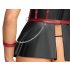 Conjunto Brillante y Esposas Cottelli Bondage (Negro-Rojo)