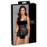 Conjunto Brillante y Esposas Cottelli Bondage (Negro-Rojo) - M