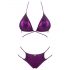 Obsessive Balitta - bikini brillante con cuello halter (lila)