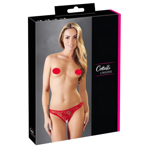 Cottelli - Tanga de encaje rojo para encender la pasión - XL