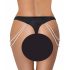 Cottelli - tanga de lujo con bordado y perlas (negro) - M/L