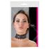 Cottelli - Collar de encaje negro con perlas y strass