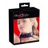 Bad Kitty - Collar con joyas y correa (negro)