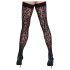 Cottelli Legwear - Medias Altas Estampado de Leopardo (Negro)