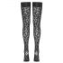 Cottelli Legwear - Medias Altas Estampado de Leopardo (Negro)