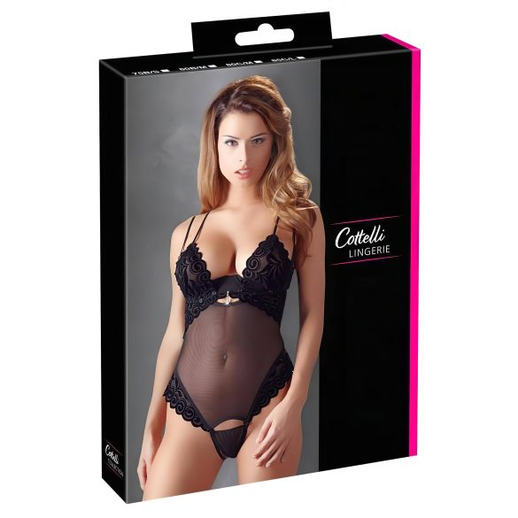 Cottelli - Body versátil de terciopelo (negro)