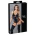 Cottelli Bondage - Body brillante con esposas (negro) - M