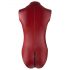 Cottelli Party - Body sin mangas brillante con cremallera (rojo) - M