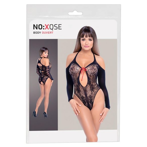 NO:XQSE - body con lazo, manga larga - negro (S-L)