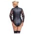 Cottelli Bondage Talla Grande - Body con Mangas de Encaje (Negro) - 2XL