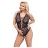 Cottelli Curves Tallas Grandes - Body Transparente con Diseño (Negro)