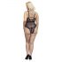 Cottelli Curves Tallas Grandes - Body Transparente con Diseño (Negro)