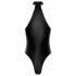 Noir - body brillante de cuello alto (negro) - XL