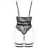 Cottelli - Body sexy abierto con tirantes (negro)