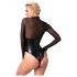 Noir - body brillante y transparente (negro) - XL