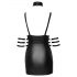 Cottelli Bondage - Mini Vestido Brillante con Cuello Halter (Negro)