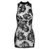 Noir - Vestido mini sin mangas bordado con rosas (negro)