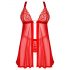 Obsessive Elianes - Set de babydoll de encaje rojo - M/L