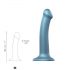 Strap-on-me Azul Metálico M - Dildo amigable con la piel