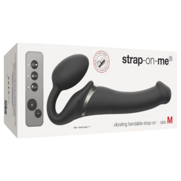 Vibrador Strap-on-me M - Tamaño mediano (negro)