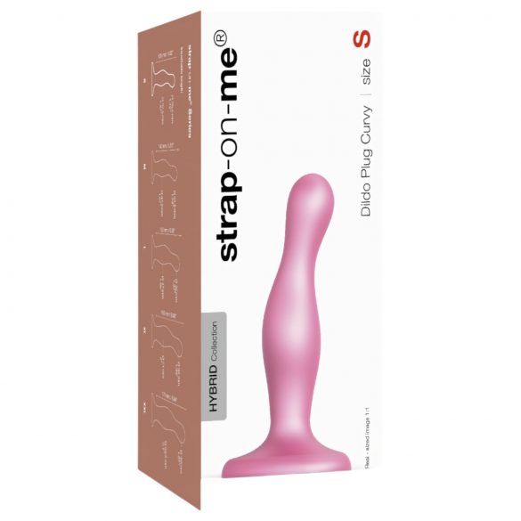 Strap-on-me Curvy S - Dildo ondulado con base (rosa)