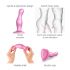 Strap-on-me Curvy S - Dildo ondulado con base (rosa)