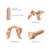 Strap-on-me M - Dildo realista de dos capas con base (natural)