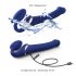 Strap-on-me M - vibrador con ondas de aire (azul)