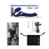 Strap-on-me M - vibrador con ondas de aire (azul)