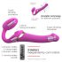 Strap-on-me M - vibrador con ondas de aire (rosa)