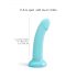 Dildolls Nightfall - dildo estrellado con base (turquesa)