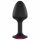 Plug Geisha Rubí XL - plug anal con piedra rosa (negro)