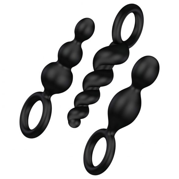 Satisfyer Booty Call - Set plug anal negro (3 piezas)